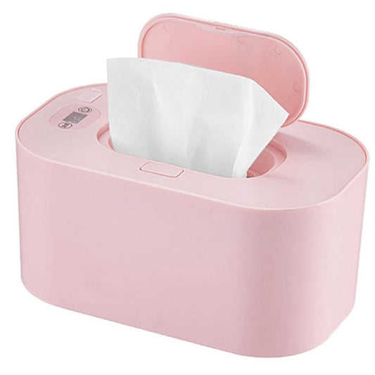 Baby Wet Wipes Warmer Baby Wipes Dispenser Wipe Holder with Lid Portable Wet Wipe Pouch (Pink)
