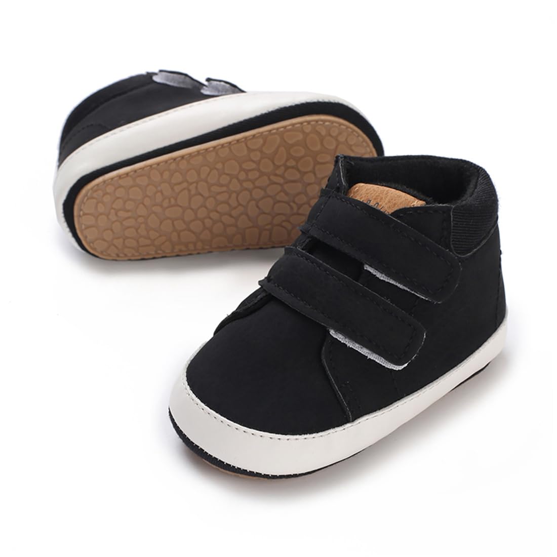 E-FAK Baby Shoes Boys Girls Infant Sneakers Non-Slip Rubber Sole Toddler Crib First Walker Shoes