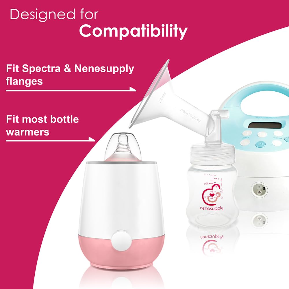 Nenesupply Natural Baby Bottles Newborn Feeding Bottles Slow Flow Breastfeeding Bottle for Breastfed Babies Wide Neck 9oz Anti Colic Level 2 Nipple for 1+ Month Infant Replace Spectra Bottle Pumping