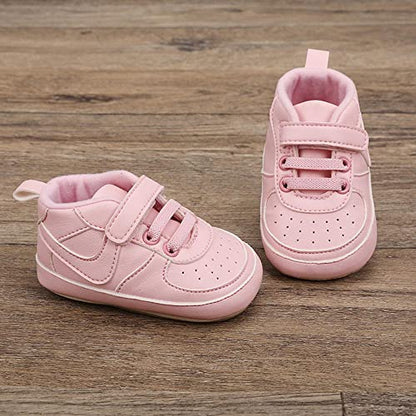 Clowora Unsex Baby Shoes Boys Girls Infant Sneakers Non-Slip Soft Rubber Sole Toddler Crib First Walker Lightweight Shoes