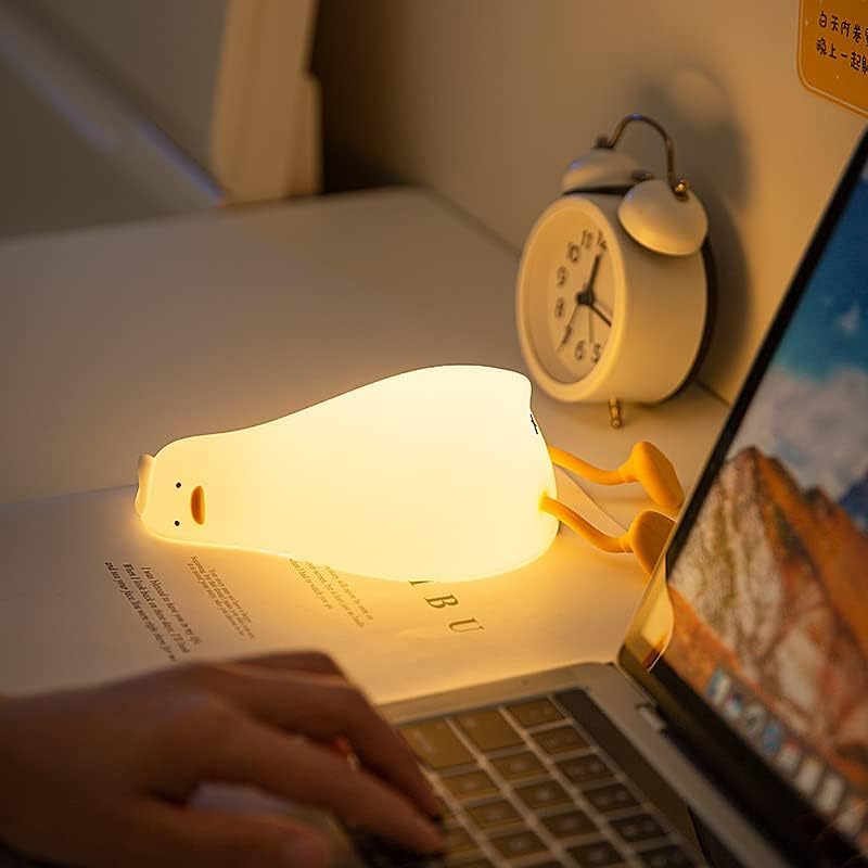 Sweet Heart Elephant Night Light, LED Squishy Novelty Animal Cute Lamp, Food Grade Silicone Nightlight, Dimmable Light Up Elephant Decor for Room College, Boys Girls White Elephant Gifts