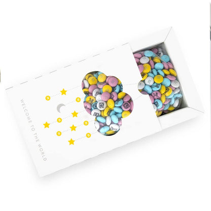 M&M'S World It's A Boy Milk Chocolate Candy 2lb Bag with White and Blue M&M'S for Baby Boy Showers Gender Reveal Parties and Baby Celebration Favors