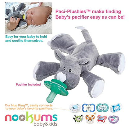 Nookums Paci-Plushies Buddies - Alligator Pacifier Holder - Adapts to Name Brand Pacifiers, Suitable for All Ages, Plush Toy Includes Detachable Pacifier