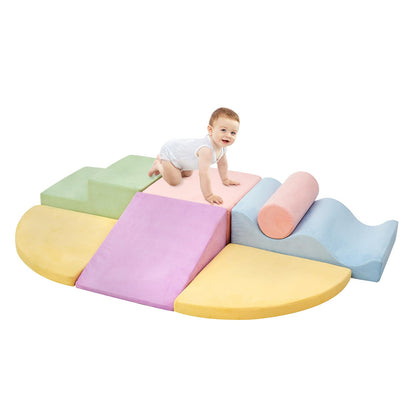 Climbing Toys for Toddlers, Toddler Climbing Toys Indoor, 7-Piece Soft Foam Climbing Blocks Set, Toddler Playtime Corner Climber Indoor Foam Play Gym for Climbing Crawling and Sliding