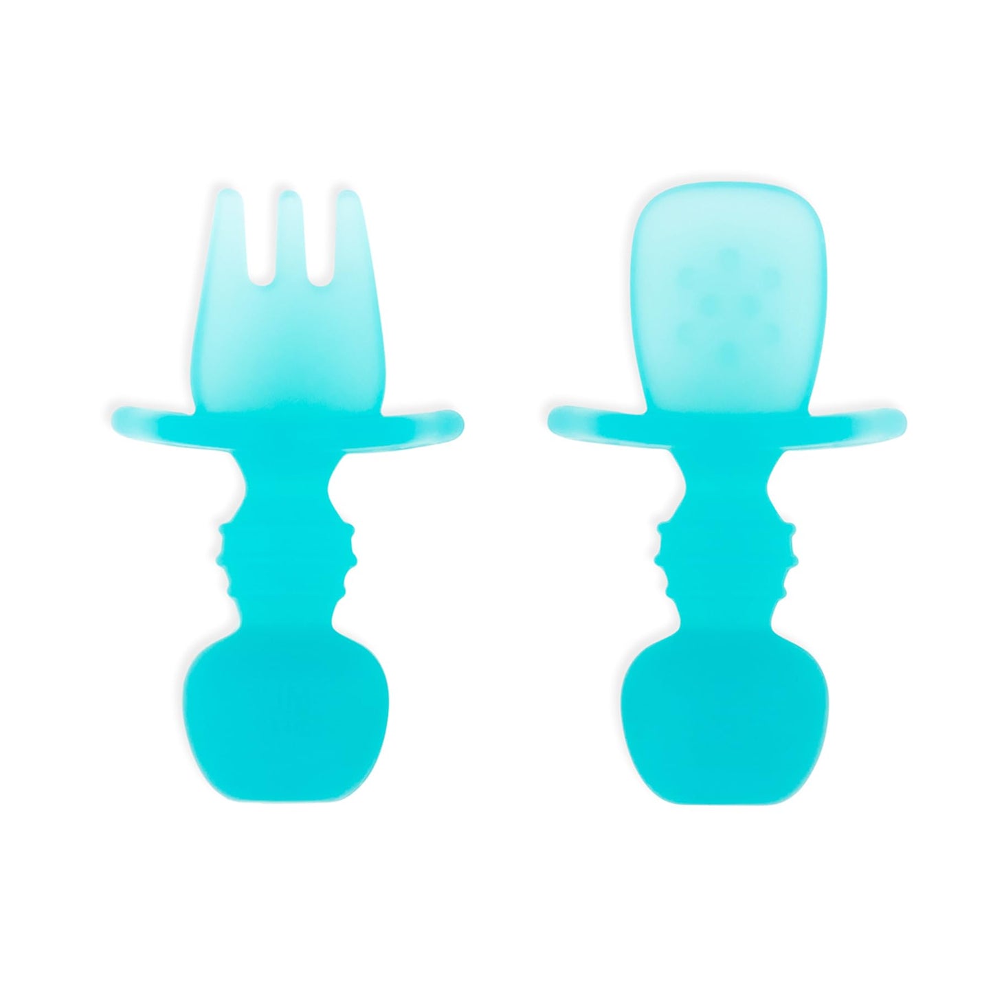 Bumkins Disney Baby Utensils Set, Chewtensils Silicone Spoons for Dipping, Self-Feeding, Baby Led Weaning, Trainer Learning, First Stage Eating, Soft Fork and Spoon, Babies 6 Months, Minnie Mouse