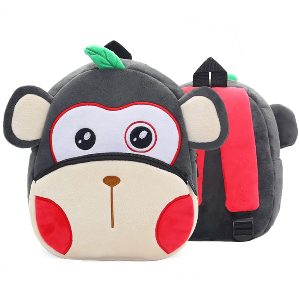 Ladyzone Toddler Backpack Zoo Animals Backpacks Cute Plush Bag Cartoon 10" Preschool Book Bag For 2+ Years Girls Boys
