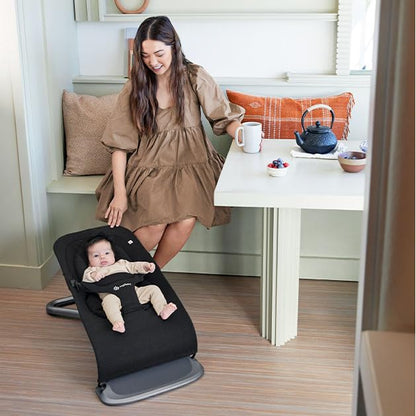 Ergobaby Evolve 3-in-1 Mesh Bouncer, Adjustable Multi Position Baby Bouncer Seat, Fits Newborn to Toddler, Grey Mesh