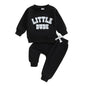 Toddler Baby Boy Fall Clothes Letter Print Long Sleeve Sweatshirt Elastic Pants Cute Kids Winter Outfits