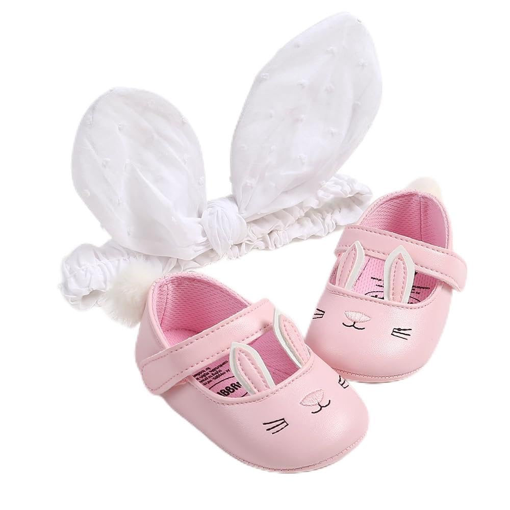 Baby Girls Mary Jane Flats with Bowknot Flowers Soft Newborn Infant First Walkers Crib Shoes Wedding Party Christmas Dress Shoes