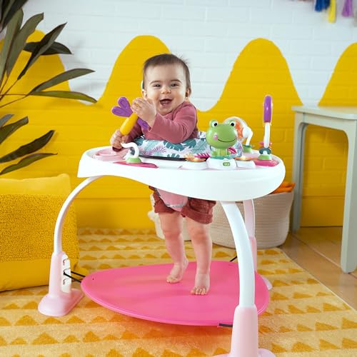 Bright Starts Bounce Bounce Baby 2-in-1 Activity Center Jumper & Table - Playful Pond (Green), 6 Months+