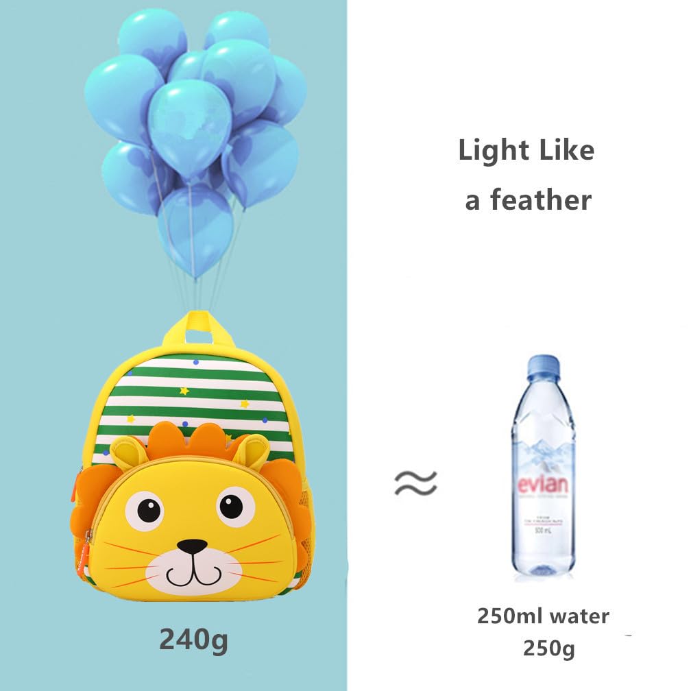 Toddler Backpack Neoprene Zoo Kids Casual Backpack Water Resistance Kindergarten Preschool Bags for Little Boys Girls (Giraffe)