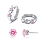 CiNily 14K White Gold Plated Small Hoop Earrings for Women Girls Heart Cubic Zirconia Hypoallergenic Earrings
