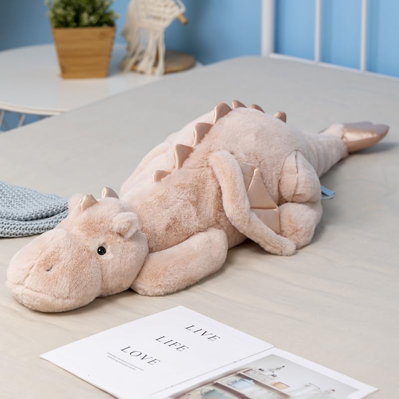 43.3Inches 7Lbs Blue Weighted Dragon Stuffed Animal, Large Blue Weighted Dragon Plush Toy for Kids and Adults(2025 Update Version)