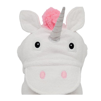 Hooded Baby Towel for Kids 2-8 | Large 100% Cotton Baby Towel for Girls | Cute Flower Bath Towels for Babies and Toddlers with Pink Petals