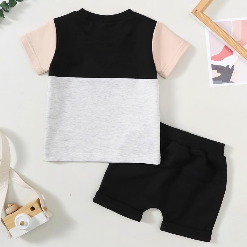 Yvowming Toddler Baby Boy Clothes Kids Summer Truck Print T Shirt Short Set with Pockets 0-4T