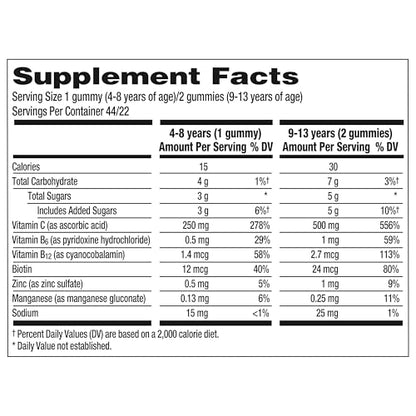 Emergen-C Kidz Daily Immune Support Dietary Supplements, Flavored Gummies with Vitamin C and B Vitamins for Immune Support, Berry Bash - 44 Count