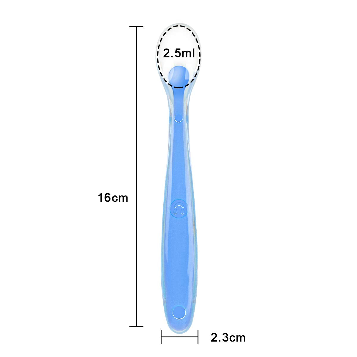 Vicloon Baby Silicone Spoons, 5 PCS Toddler Training Feeding Spoons, Soft Tip BPA Free Gum-Friendly, Dishwasher & Boil-Proof