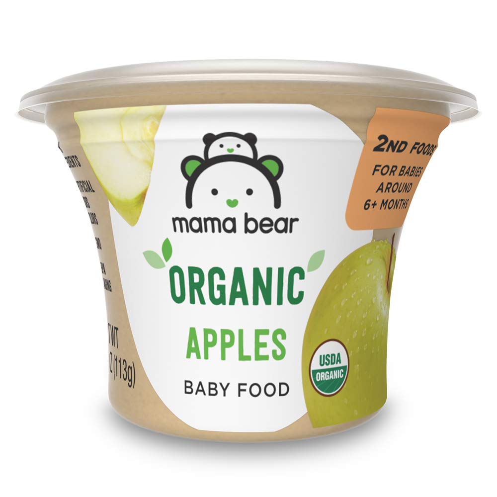 Amazon Brand - Mama Bear Organic Baby Food, Fruit Variety Pack, Apples, Apple Berry Blend, Bananas, Pears, vegetarian, 4 ounce (Pack of 12)