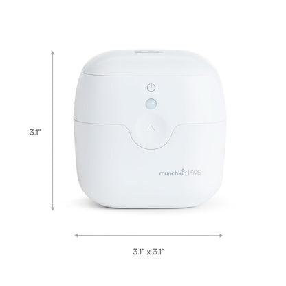 Munchkin Portable UV-C Cleaner for Pacifiers, Teethers and More, White