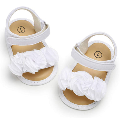 LAFEGEN Infant Baby Girls Summer Sandals Newborn Toddler First Walker Crib Dress Shoes