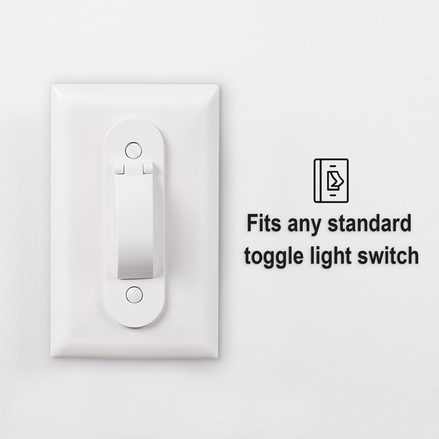 Wall Switch Guard, Child Proof Light Switch Cover Guard | Toggle Style | Light Switch Protection | Keep Toggle Switch in On or Off Position | 2 Pack, White