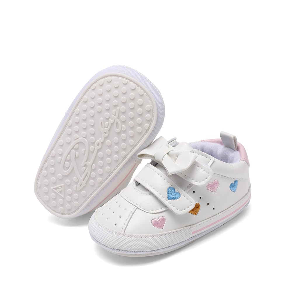 Clowora Baby Boys Girls Shoes Non-Slip Rubber Sole Sneakers Infant First Walking Toddler Crib Shoes Newborn Loafers Flats.