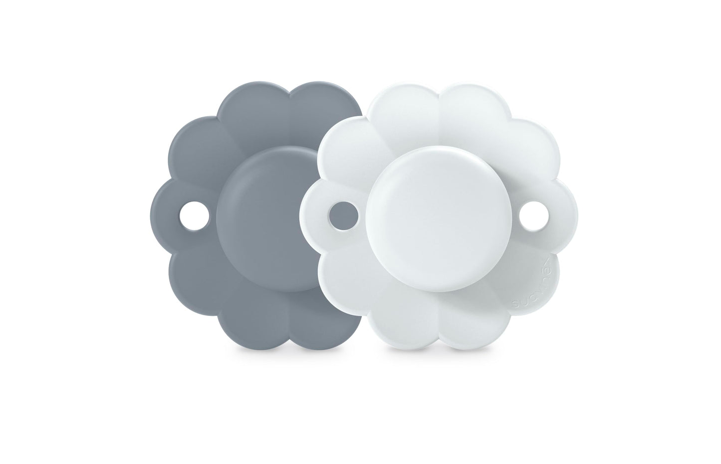 Suavinex Wonder Baby Pacifier, SX Pro Silicone Nipple, Reversible, Non Irritating Shield Design, 2 Pk Pacifiers 0-6 Months, Made in Europe, Mauve/Chalk