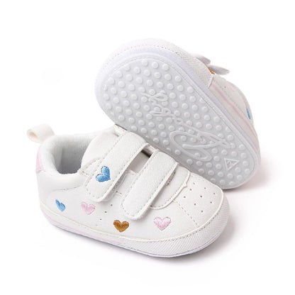 Baby Girls Boys Shoes Soft Anti-Slip Sole Newborn First Walkers High Top Canvas Denim Unisex Infant Sneaker