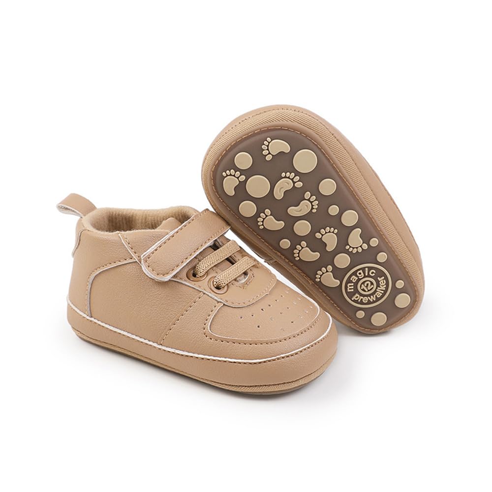 Clowora Unsex Baby Shoes Boys Girls Infant Sneakers Non-Slip Soft Rubber Sole Toddler Crib First Walker Lightweight Shoes