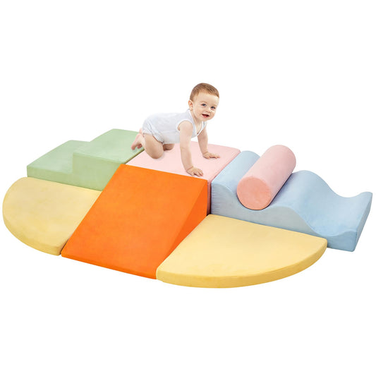 Climbing Toys for Toddlers, Toddler Climbing Toys Indoor, 7-Piece Soft Foam Climbing Blocks Set, Toddler Playtime Corner Climber Indoor Foam Play Gym for Climbing Crawling and Sliding