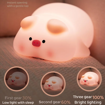 Led Cute Dog Night Light, Dimmable Nursery Puppy Kawaii Lamps, Super Squishy Silicone USB Rechargeable Touch Control Night Lamp for Kids Adults, Used for Camping Party Room Decor (Dog)