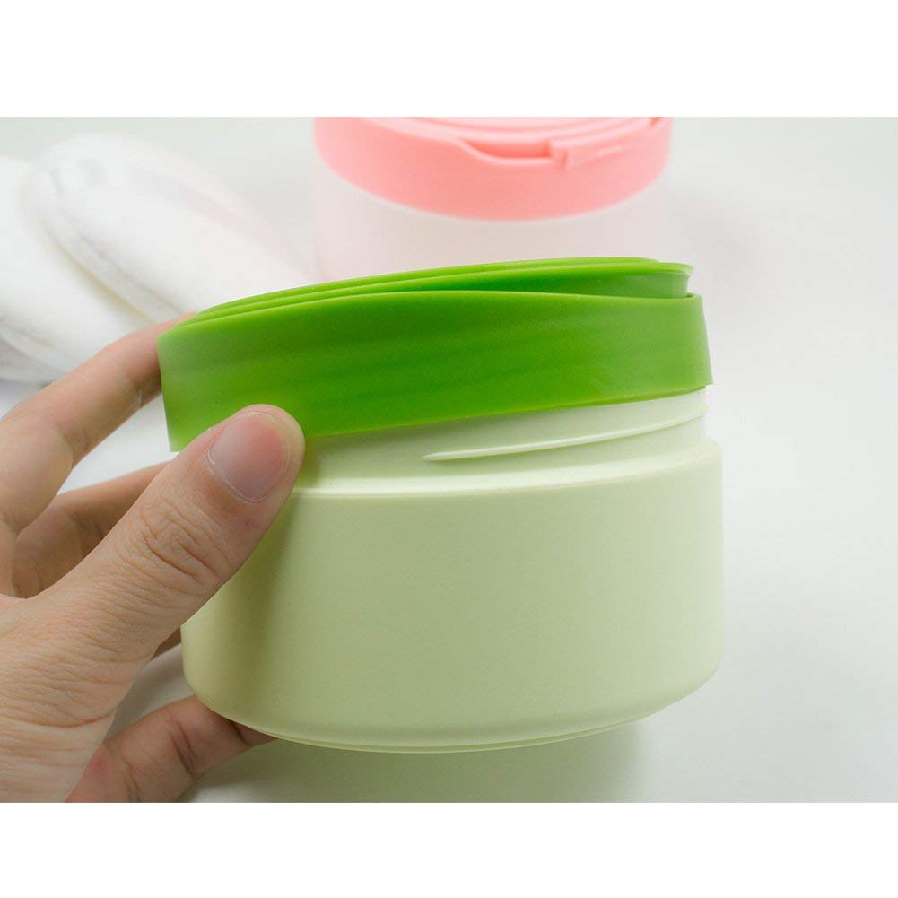 1Pcs Baby After-Bath Puff Box Body Talcum Powder Box Case Container Dispenser with Sifter and Powder Puff for Travel and Home Use(Green)