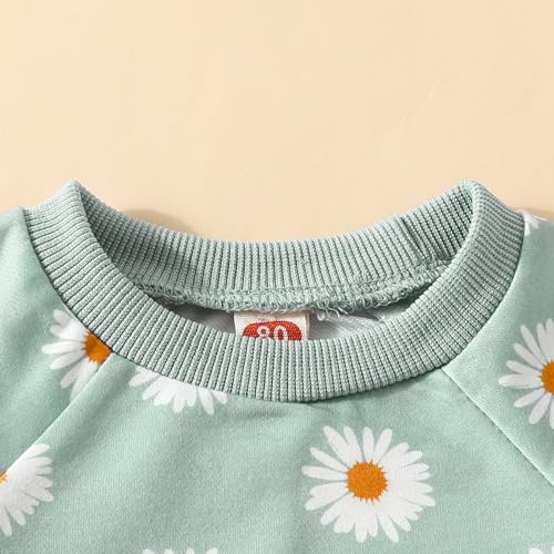 AMAWMW Infant Baby Girl Clothes Long Sleeve Loose Sweatshirts Pockets Pants Headband Outfits Fall Winter Spring Gift