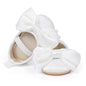 Meckior Infant Baby Girls Boys Handmade Princess Flats Toddler First Walkers Soft PU Leather Non-Slip Crib Wedding Dress Shoes