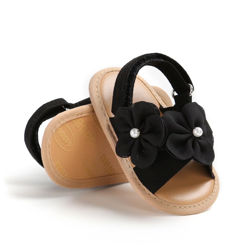 Infant Baby Boys Girls Sandals Summer Baby Wedding Dress Flat Shoes Newborn Crib Shoes First Walkers Prewalkers Shoes