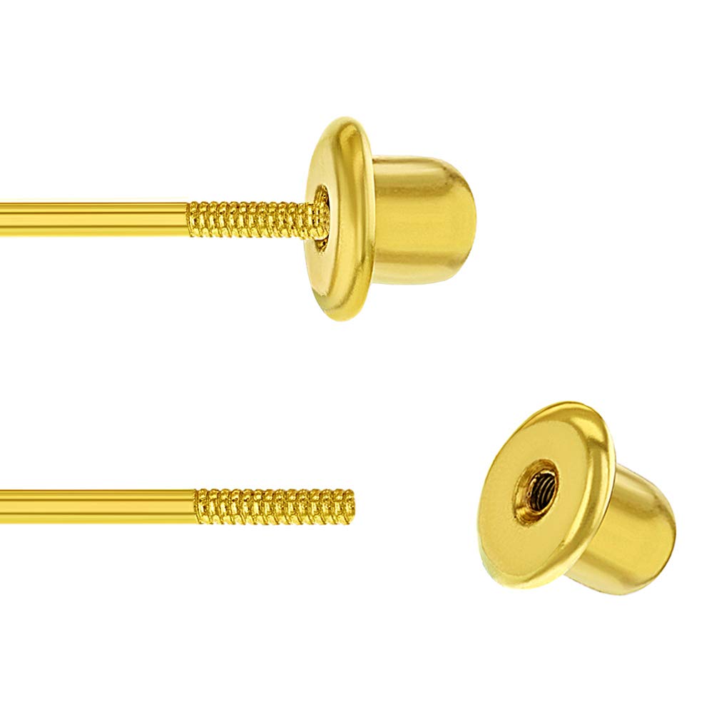 Gold Plated Cubic Zirconia Flower Safety Screw Back Earrings for Babies and Toddlers 5mm - Delicate and Sparkling Flower Earrings for Little Girls - Lovely Floral Studs