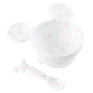 Bumkins Baby Bowls, Disney Minnie Mouse Silicone Baby Feeding Set, Suction Bowls for Baby and Toddler with Spoon, First Feeding Set, Platinum Silicone Bowl for Babies 4 Months
