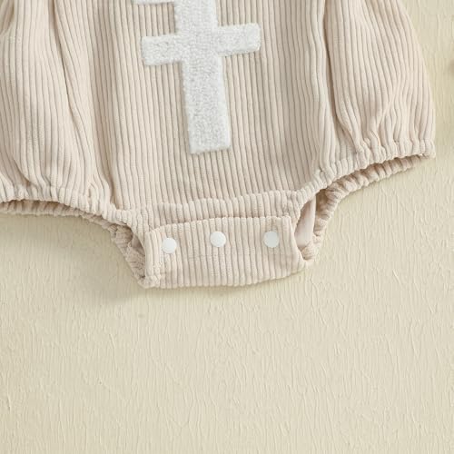 Football Baby Girl Outfit Embroidery Football Romper Ruffle Sleeve Corduroy Bodysuit Overalls Game Day Clothes