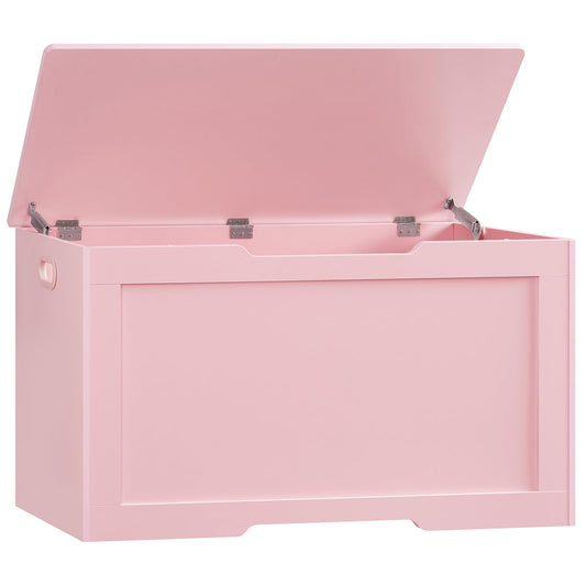 usikey 39.4” Storage Chest, Toy Box with 2 Safety Hinges, Toy Chest, Storage Bench for Bedroom, Supports 220 lb, for Living Room, Entryway, Pink