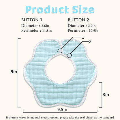 Baby Bibs Muslin Drool Teething Drooling Bibs for Baby Girl Boy Muslin Cotton