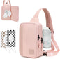 MYHOZEE Sling Bag Crossbody Backpack Purse - 2 in 1 Nylon Cross Body Bag Diaper with Wipes Pouch, Water Bottle Pocket
