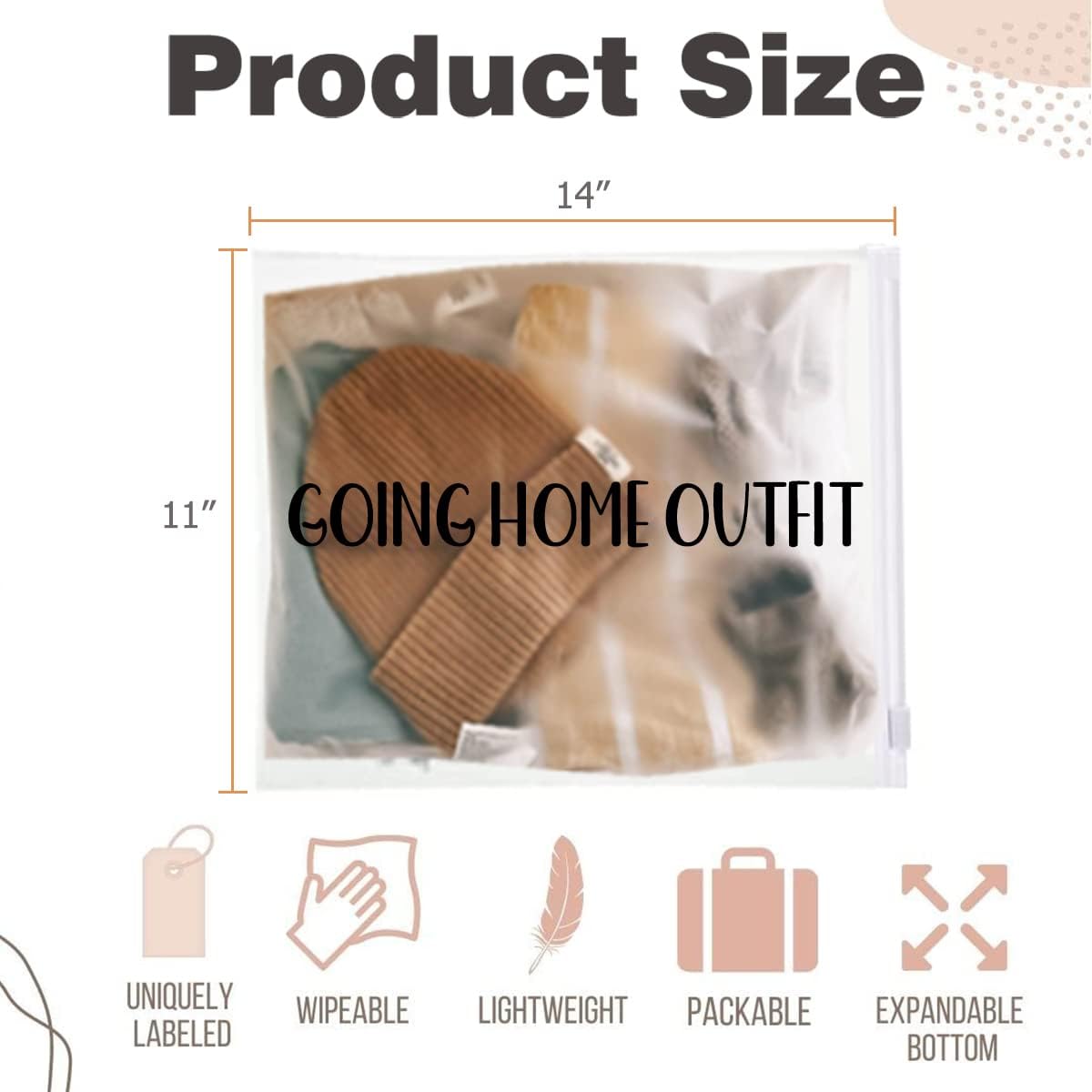 15 Pack Hospital Bags for Labor and Delivery,11 x 14 Inch Maternity Hospital Bag Essentials Organizing Pouches for First Time New Mom Newborn Baby