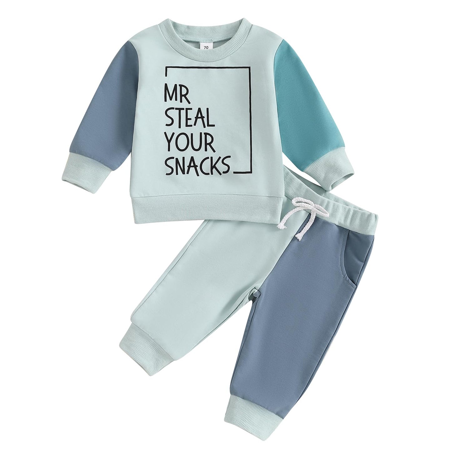 Toddler Baby Boy Fall Clothes Letter Print Long Sleeve Sweatshirt Elastic Pants Cute Kids Winter Outfits