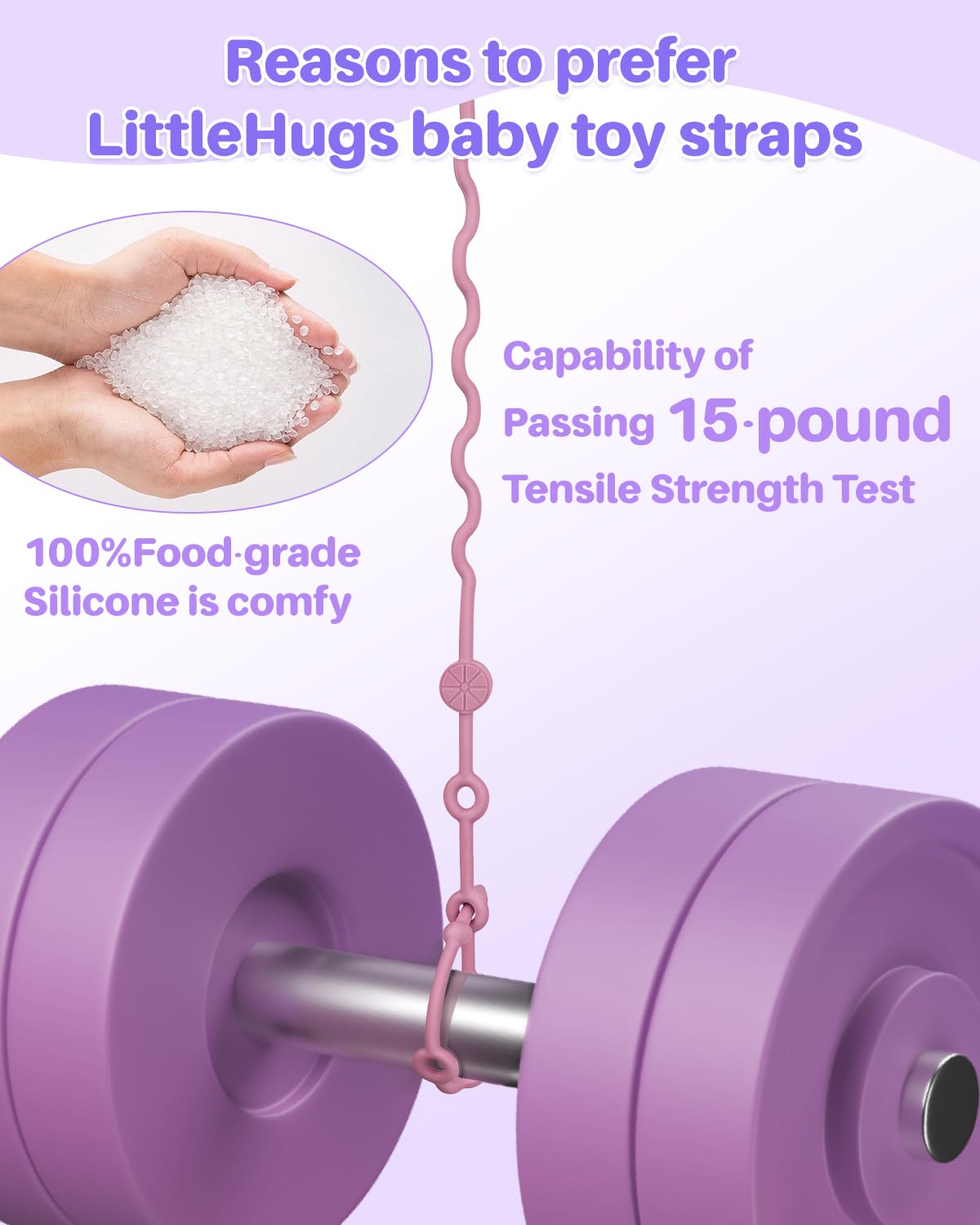 Toy Straps for Baby, 5pcs Adjustable Toy Holder for Stroller Accessories, Silicone Baby Tether Pacifier Clip, No Throw Baby Travel Essential Leash for High Chair, Car Seat (Gril-5 Pack)