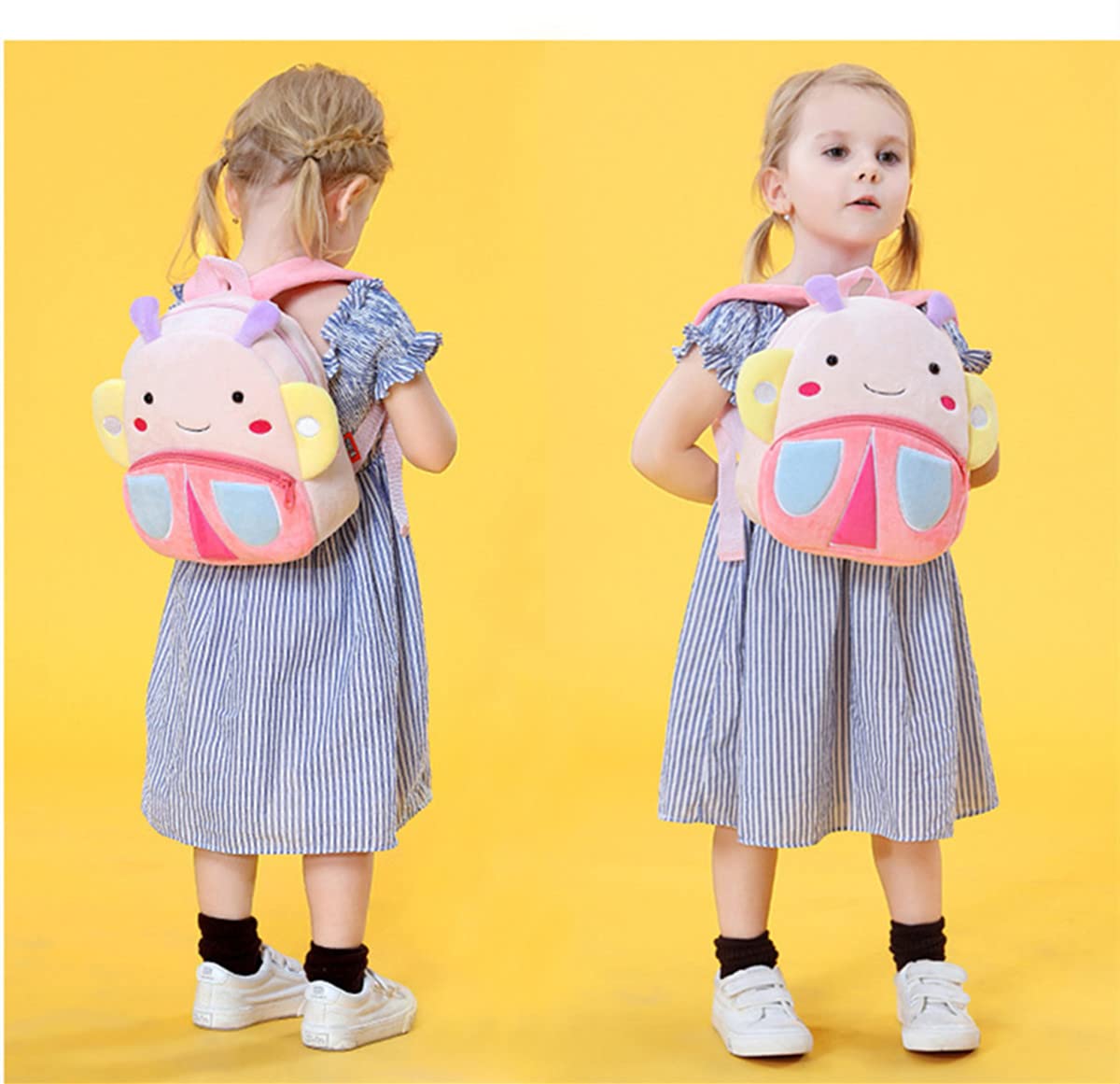 Toddler Backpack for Boys and Girls, Cute Soft Plush Animal Cartoon Mini Backpack Little For Kids 2-6 Years (Cows)