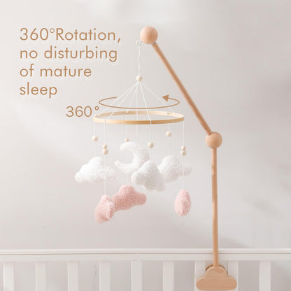EERKEOD Baby Crib Mobile Bear Nursery Mobile for Boys Girls Teddy Velvet Mobile Nursery Decor for Infant Bedroom Hanging Baby Mobile for Bassinet Newborn Baby Gift（Brown Bear）