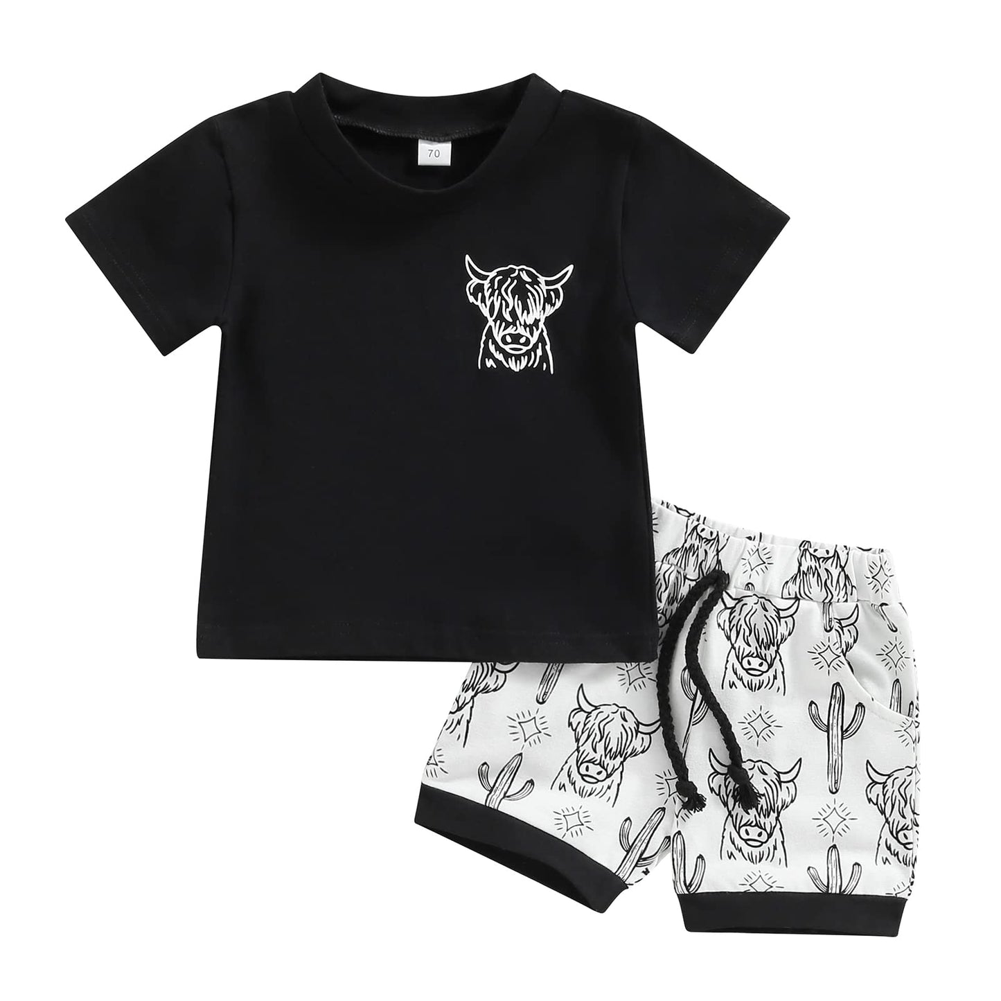 Kupretty Baby Boy Clothes Toddler Summer Outfit Short Sleeve T-Shirt Tee Tops Joggers Casual Shorts 2Pcs Clothing Set