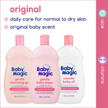 Baby Magic Gentle Baby Lotion 9oz Vitamins & Aloe Free of Parabens, Phthalates, Sulfates and Dyes, Camellia Oil & Marshmallow Root, 9oz (Pack of 1)