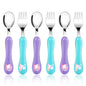 Lehoo Castle Kids Utensils, 6pcs Silverware Set, Safe Stainless Steel Toddler Fork and Spoon, Includes 3 Spoons and 3 Forks (Pink)