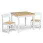 Delta Children MySize Kids Wood Table and Chair Set (2 Chairs Included) - Ideal for Arts & Crafts, Snack Time, & More - Greenguard Gold Certified, Bianca White, 3 Piece Set